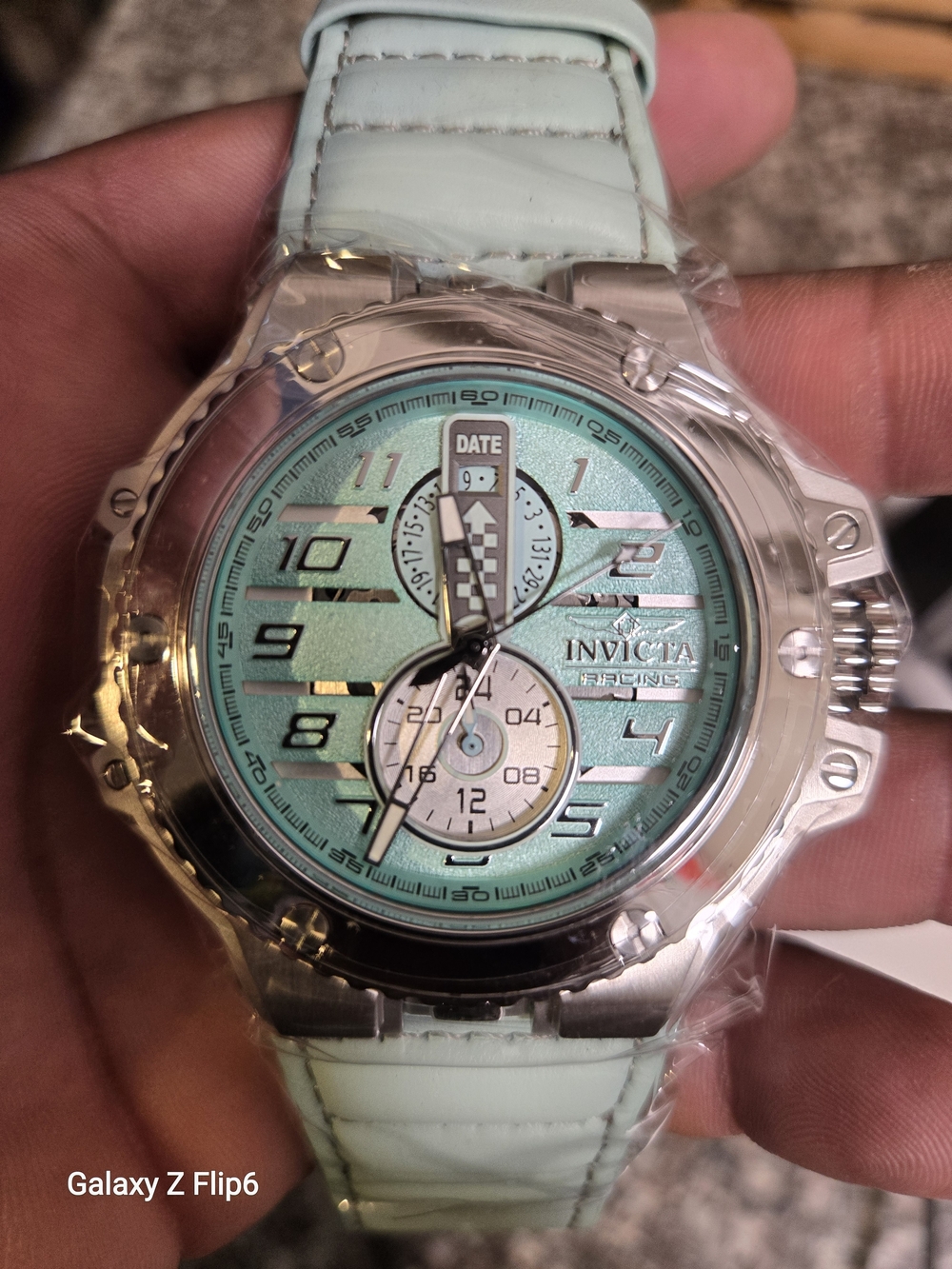 Invicta Racing Downforce Men's Watch - 55.83mm. Light Grey. Turquoise (47377)